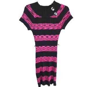 Womens misses dress size S small  pink black 4 6 Cato  stretch